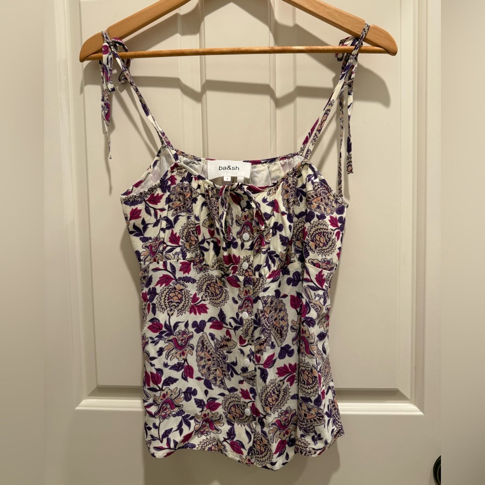 ba&sh paisley tie top tank